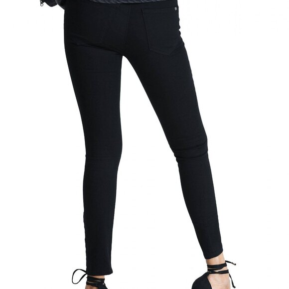 Women's Mid-Waist Cotton Stretch Pant - BLACK SZ 8,10,12,14 NWT - Picture 4 of 5